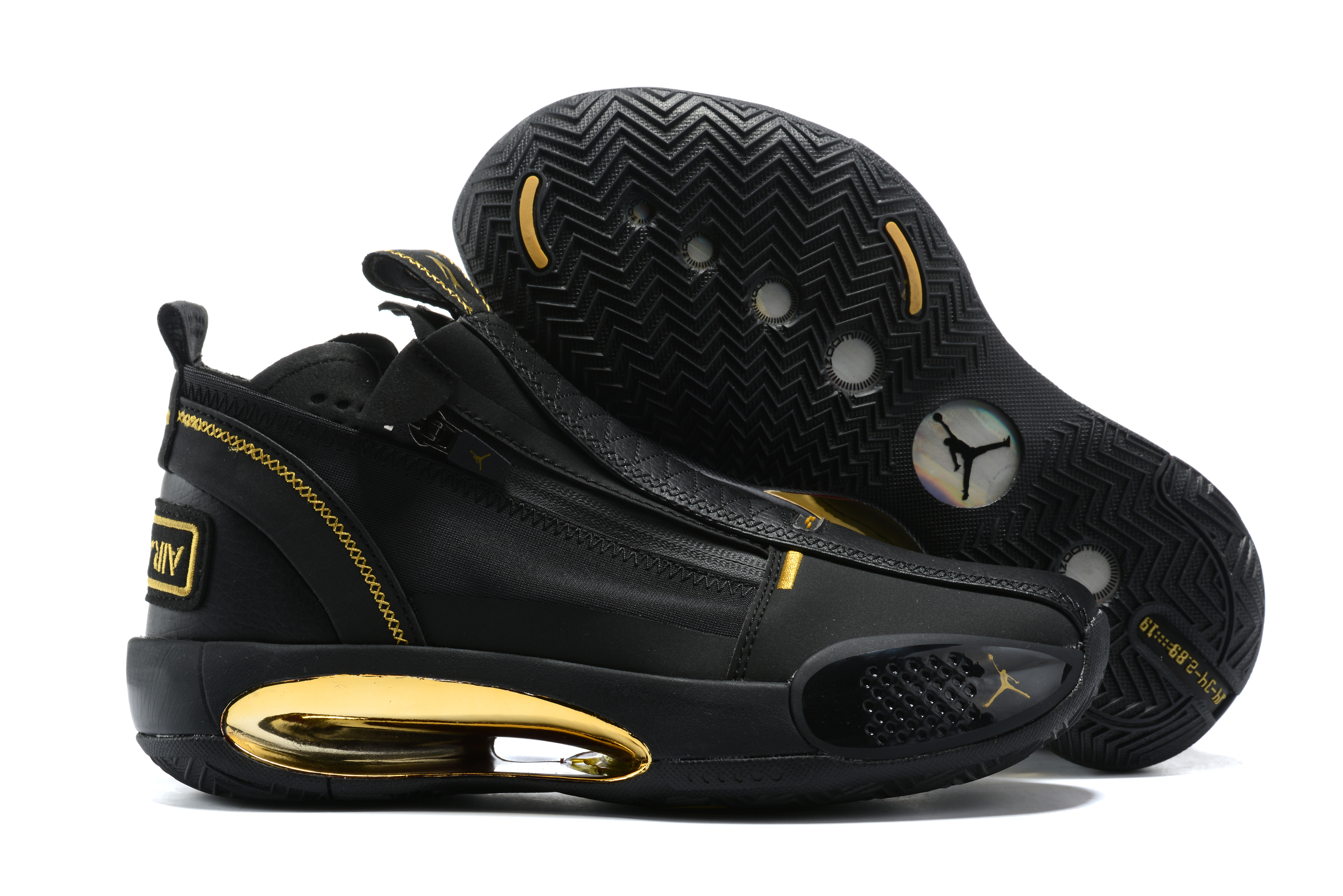 2020 Air Jordan 34 Low Black Gold - Click Image to Close